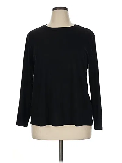Pre-owned Lane Bryant Long Sleeve T-shirt In Black