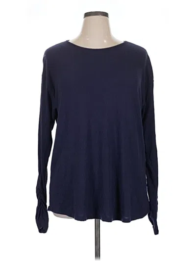 Pre-owned Lane Bryant Long Sleeve T-shirt In Blue