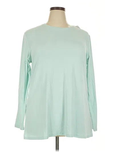 Pre-owned Lane Bryant Long Sleeve T-shirt In Blue