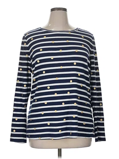Pre-owned Lane Bryant Long Sleeve T-shirt In Blue