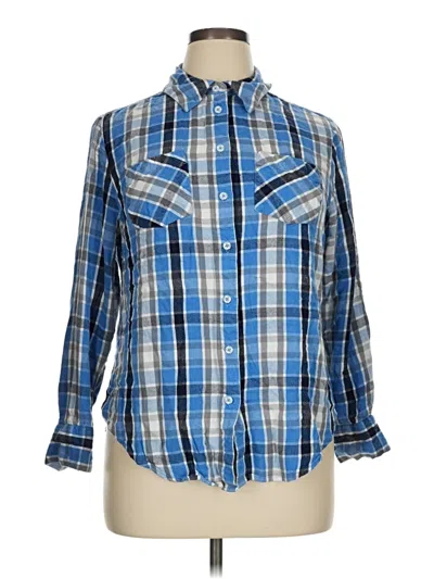 Pre-owned Lane Bryant Long Sleeve T-shirt In Blue