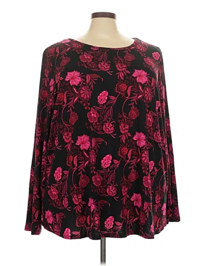 Pre-owned Lane Bryant Long Sleeve T-shirt In Burgundy
