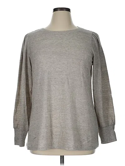 Lane Bryant Long Sleeve T-shirt In Gray