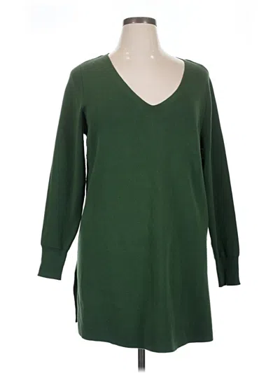 Pre-owned Lane Bryant Long Sleeve T-shirt In Green