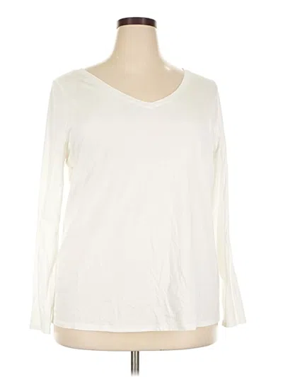 Pre-owned Lane Bryant Long Sleeve T-shirt In Ivory