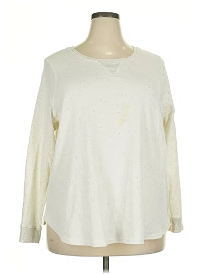 Pre-owned Lane Bryant Long Sleeve T-shirt In Ivory