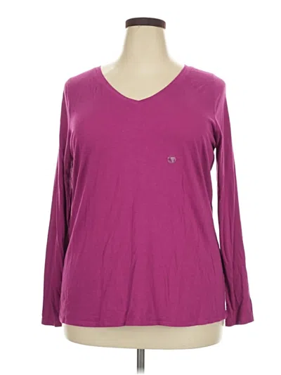 Pre-owned Lane Bryant Long Sleeve T-shirt In Purple