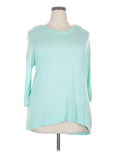 Pre-owned Lane Bryant Long Sleeve T-shirt In Teal