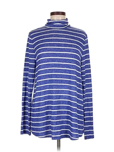 Pre-owned Lane Bryant Long Sleeve Turtleneck In Blue