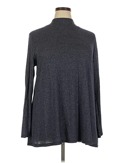 Pre-owned Lane Bryant Long Sleeve Turtleneck In Gray