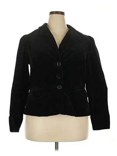 Pre-owned Lane Bryant Outlet Blazer Jacket In Black