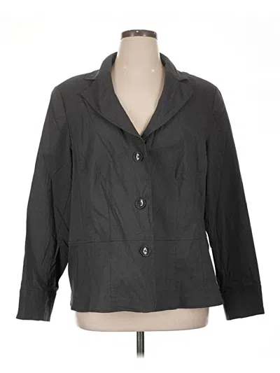 Pre-owned Lane Bryant Outlet Blazer Jacket In Gray