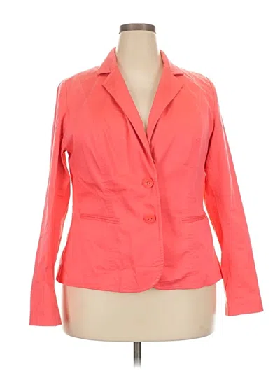 Pre-owned Lane Bryant Outlet Blazer Jacket In Orange