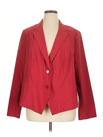 Pre-owned Lane Bryant Outlet Blazer Jacket In Red