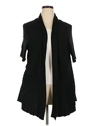 Pre-owned Lane Bryant Outlet Cardigan Sweater In Black