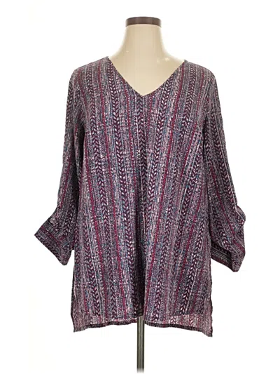 Pre-owned Lane Bryant Outlet Casual Dress In Burgundy