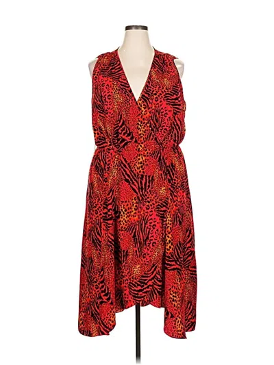 Pre-owned Lane Bryant Outlet Casual Dress In Red