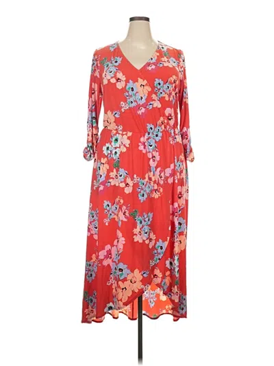 Pre-owned Lane Bryant Outlet Casual Dress In Red