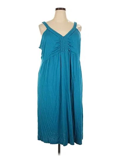 Pre-owned Lane Bryant Outlet Casual Dress In Teal