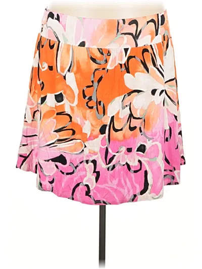Pre-owned Lane Bryant Outlet Casual Skirt In Orange