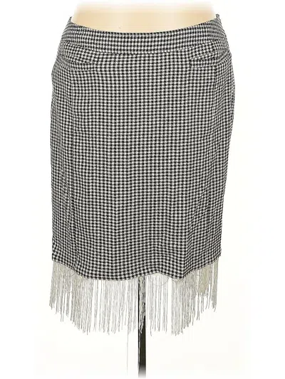 Pre-owned Lane Bryant Outlet Casual Skirt In Silver
