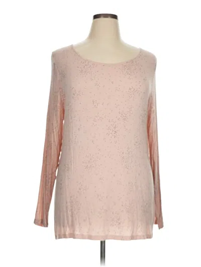 Pre-owned Lane Bryant Outlet Long Sleeve Blouse In Pink