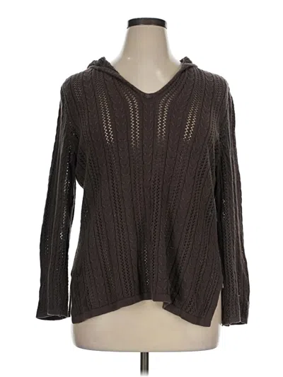 Pre-owned Lane Bryant Outlet Pullover Sweater In Brown