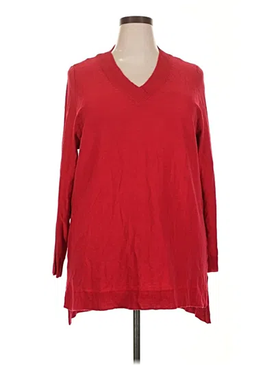 Pre-owned Lane Bryant Outlet Pullover Sweater In Red