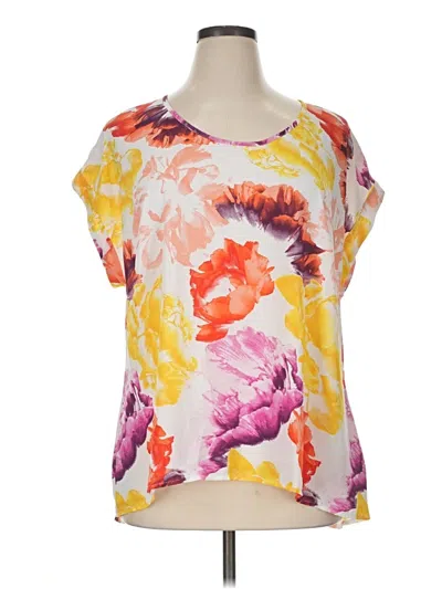Pre-owned Lane Bryant Outlet Short Sleeve T-shirt In Yellow