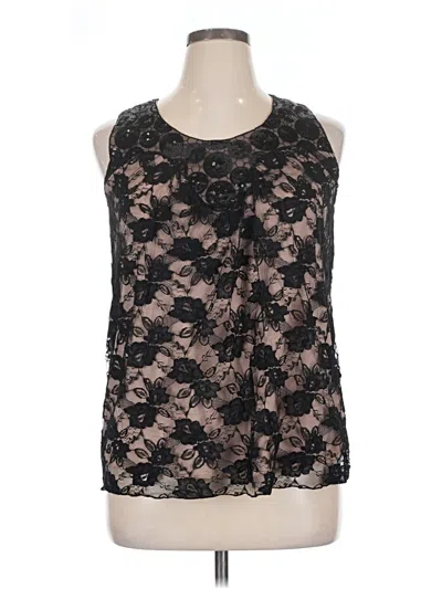 Pre-owned Lane Bryant Outlet Sleeveless Blouse In Black