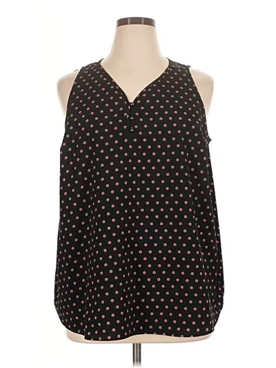 Pre-owned Lane Bryant Outlet Sleeveless Blouse In Black