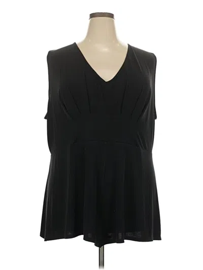 Pre-owned Lane Bryant Outlet Sleeveless Blouse In Black