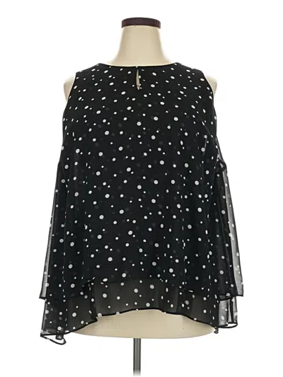 Pre-owned Lane Bryant Outlet Sleeveless Blouse In Black