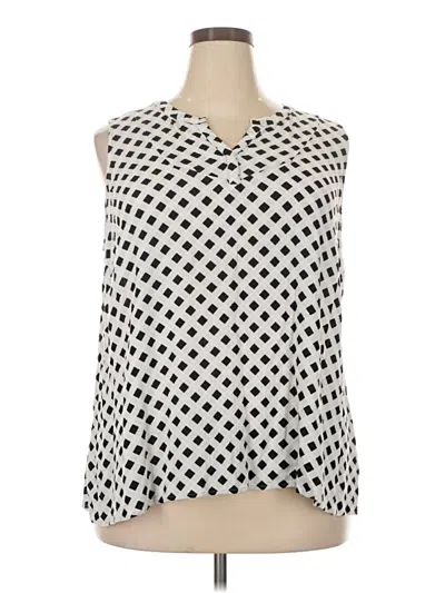Pre-owned Lane Bryant Outlet Sleeveless Blouse In Ivory