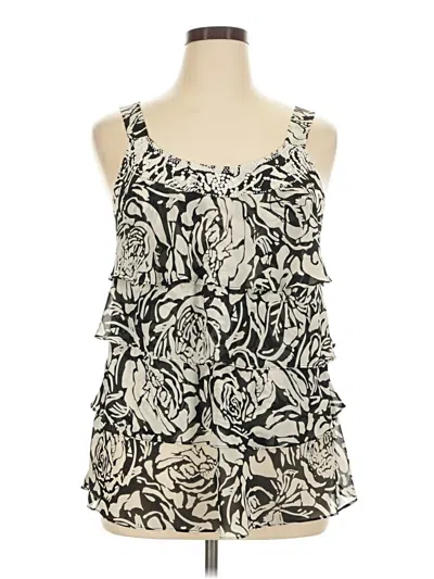 Pre-owned Lane Bryant Outlet Sleeveless Blouse In Ivory