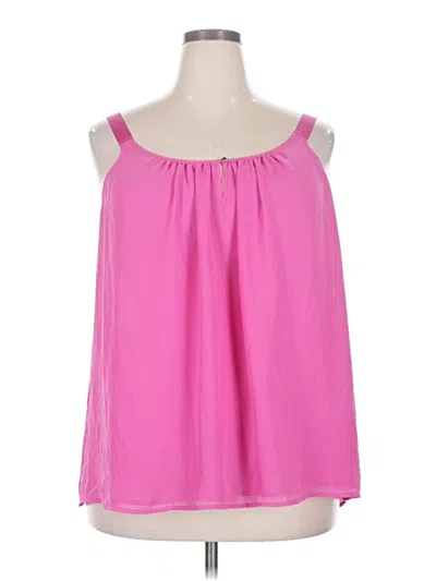 Pre-owned Lane Bryant Outlet Sleeveless Blouse In Pink