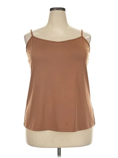 Pre-owned Lane Bryant Outlet Tank Top Brown Strapless Neckline Tops