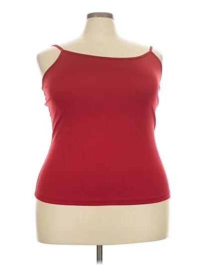 Pre-owned Lane Bryant Outlet Tank Top Red Strapless Neckline Tops