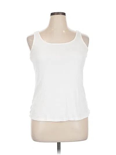 Pre-owned Lane Bryant Outlet Tank Top White Halter Neckline Tops