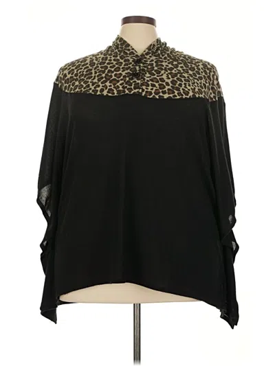 Pre-owned Lane Bryant Poncho In Black