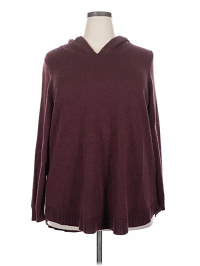 Pre-owned Lane Bryant Poncho In Burgundy