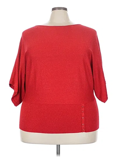 Pre-owned Lane Bryant Poncho In Red