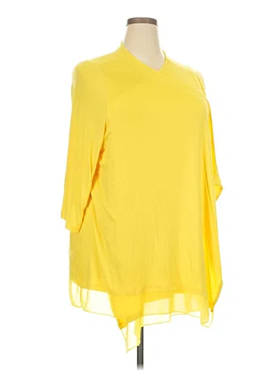 Pre-owned Lane Bryant Poncho In Yellow