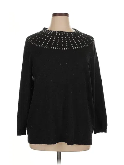 Pre-owned Lane Bryant Pullover Sweater In Black
