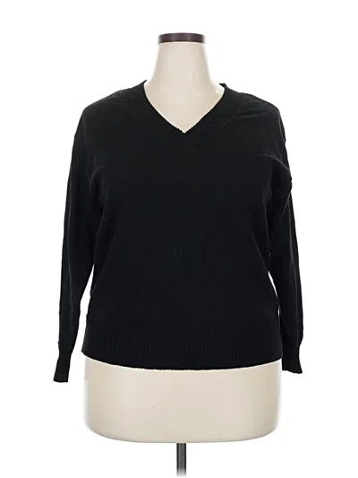 Pre-owned Lane Bryant Pullover Sweater In Black