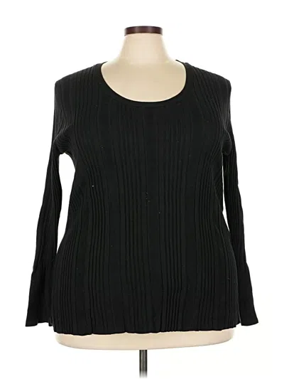 Pre-owned Lane Bryant Pullover Sweater In Black