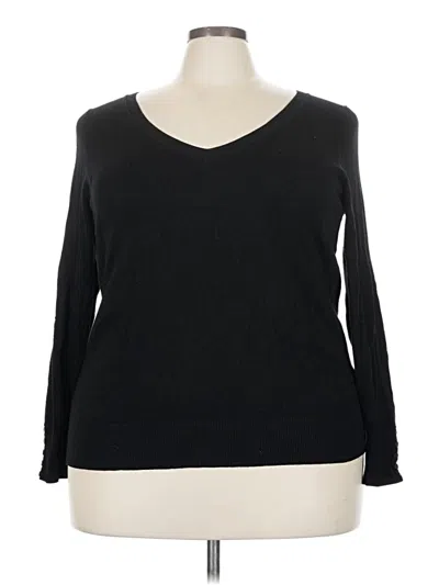 Pre-owned Lane Bryant Pullover Sweater In Black