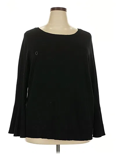 Pre-owned Lane Bryant Pullover Sweater In Black