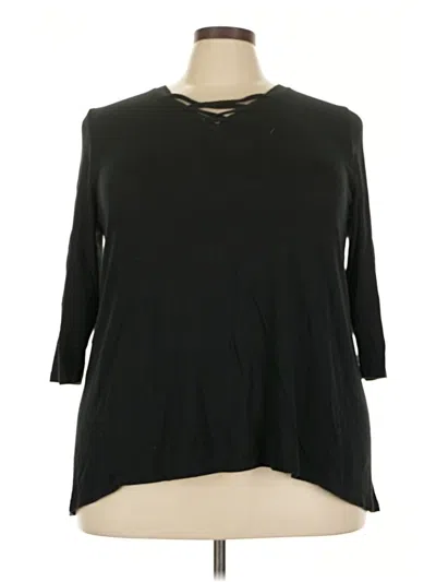 Pre-owned Lane Bryant Pullover Sweater In Black