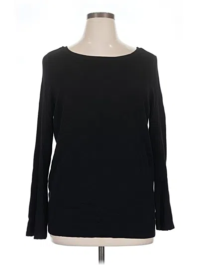 Pre-owned Lane Bryant Pullover Sweater In Black